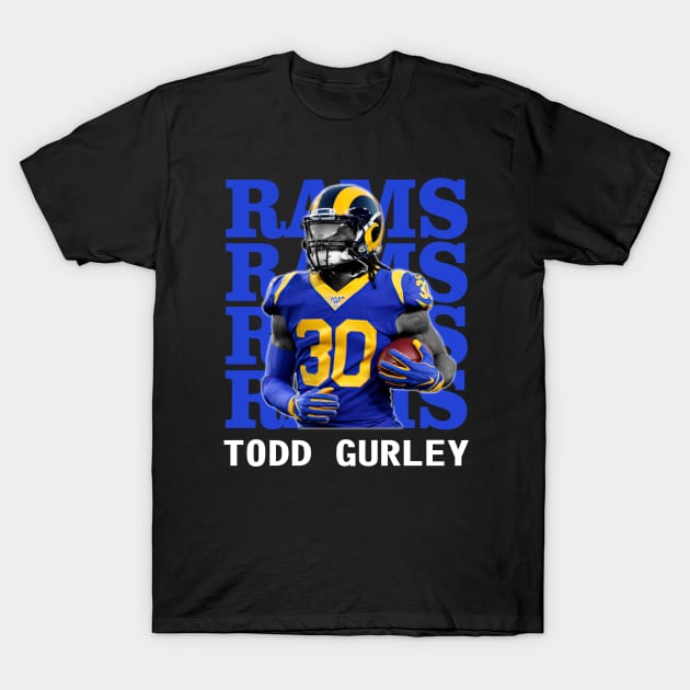 Los Angeles Rams Todd Gurley 30 T-Shirt by Thejockandnerd